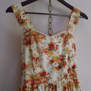 Vintage Style 1940s Floral Sundress